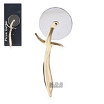 Pizza Cutter 2.5" Wheel Modern Metallic Rose Golden Bronze Vintage Heavy Duty (Bronze)