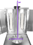 Trompo Para Tacos Al Pastor Dual Infrared Propane Gas Burner with Stainless Steel Comal Griddle 9.5" Pastor Knife and Stand