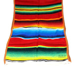 Ematik Serape Traditional Vibrant Colorful 100% Mexican Table Runner Zarape Throw Blanket Table Linen from Saltillo Coahuila Fiesta (Cobalt Blue)
