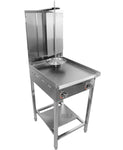 Trompo Para Tacos Al Pastor Dual Infrared Propane Gas Burner with Stainless Steel Comal Griddle 9.5" Pastor Knife and Stand