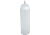 Squeeze Condiment 6-Piece Commercial Restaurant Serve-ware Clear12 Oz Bottles