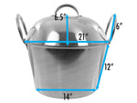 Cazo 21" Dome Lid Steamer Stainless Steel Caso Heavy Duty Carnitas Vaporera