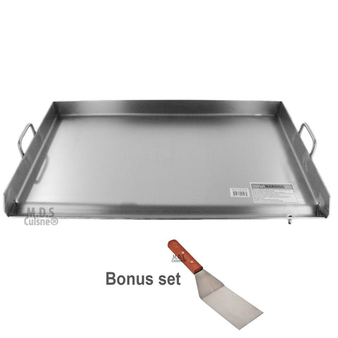 Stainless Steel Flat Top Griddle 36" Portable Comal Plancha Outdoor Stove Catering