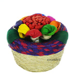 Tortilla Holder Palm Husk 4.5” Mini Traditional Authentic Handmade Mexican Artisan Colorful Floral Artisan Wickerwork Tortilla Warmer …