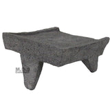 Metate Mortar & Pestle 12" Molcajete Lavastone Aztec Mayan Toltec Volcanic Rock