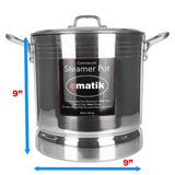 Steamer Pot 12QT Vaporera  Tamalera 4mm Gauge 1200 Alloy Pure Aluminum Commercial Extra-thick Reinforced Rim and Bottom Tamale Commercial Restaurant Pot