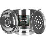 Steamer Pot 12QT Vaporera  Tamalera 4mm Gauge 1200 Alloy Pure Aluminum Commercial Extra-thick Reinforced Rim and Bottom Tamale Commercial Restaurant Pot