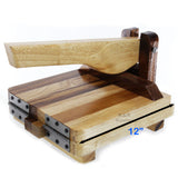 Tortilla Press 12" Premium Hardwood Heavy Duty Dough Press Parota Ash Wood Homemade Tortillas