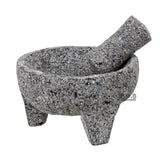 Molcajete 5" Mortar & Pestle Salsera Salsa Guacamole Tejolote Metlapil Lavastone Aztec Mayan Toltec Volcanic Rock Ancient Traditional Pre-Hispanic Antique Grinding Stone Metlapil Mano Bowl Tool