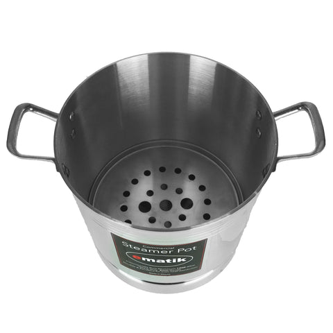 Steamer Pot 12QT Vaporera Tamalera 4mm Gauge 1200 Alloy Pure Aluminum –  Kitchen & Restaurant Supplies