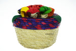 Tortilla Holder Palm Husk 4.5” Mini Traditional Authentic Handmade Mexican Artisan Colorful Floral Artisan Wickerwork Tortilla Warmer …