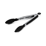 9-Inch Stainless Steel Tong, Serving Tong, Scratch-Free Nylon Scalloped Gripping Edges, Barbecue Grilling Tong, BBQ Tong, Joint-Lock