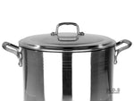 Stock Pot 14-Qt Heavy Duty 4mm Professional (1200) Aluminum Grade Extra-thick Reinforced Rim and Bottom Commercial Restaurant Pot