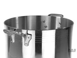 Stock Pot 8 Qt Heavy Duty 4mm Professional (1200) Aluminum Grade Extra-thick Reinforced Rim and Bottom Commercial Restaurant Pot