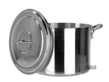Stock Pot 30-Qt Heavy Duty 4mm Professional (1200) Aluminum Grade Extra-thick Reinforced Rim and Bottom Commercial Restaurant Pot