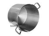 Stock Pot 30-Qt Heavy Duty 4mm Professional (1200) Aluminum Grade Extra-thick Reinforced Rim and Bottom Commercial Restaurant Pot