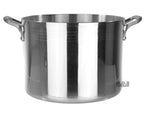 Stock Pot 14-Qt Heavy Duty 4mm Professional (1200) Aluminum Grade Extra-thick Reinforced Rim and Bottom Commercial Restaurant Pot