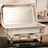 Chafer Single Tray 8 Qt. Set Commercial Stainless Steel Full Size Food Warmer Buffet