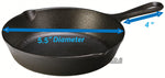 Cast Iron 5.5" Inch Pre Seasoned Fry Pan Skillet Camping Heavy Duty NEW