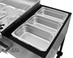 Taco Cart Stainless Steel Griddle Commercial Catering Portable Burner Tacos NEW