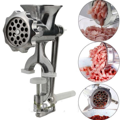 Meat Grinder Kitchen Countertop Heavy Duty Manual Sausage Beef