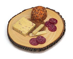 B. Smith Small Acacia Wood appetizer cheese crackers Log Slice Rustic Server